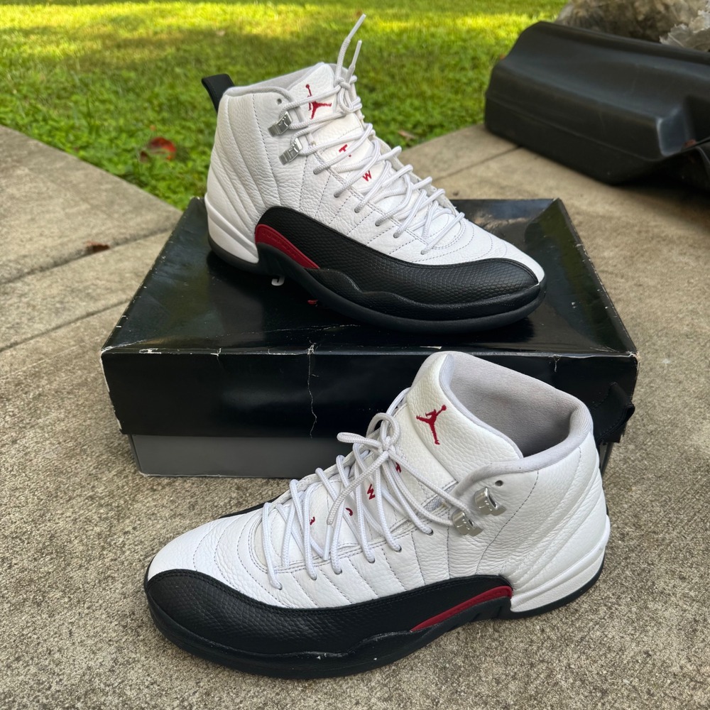 Jordan Air Jordan 12 Retro Mens 11 White Black Taxi Flip CT8013-162